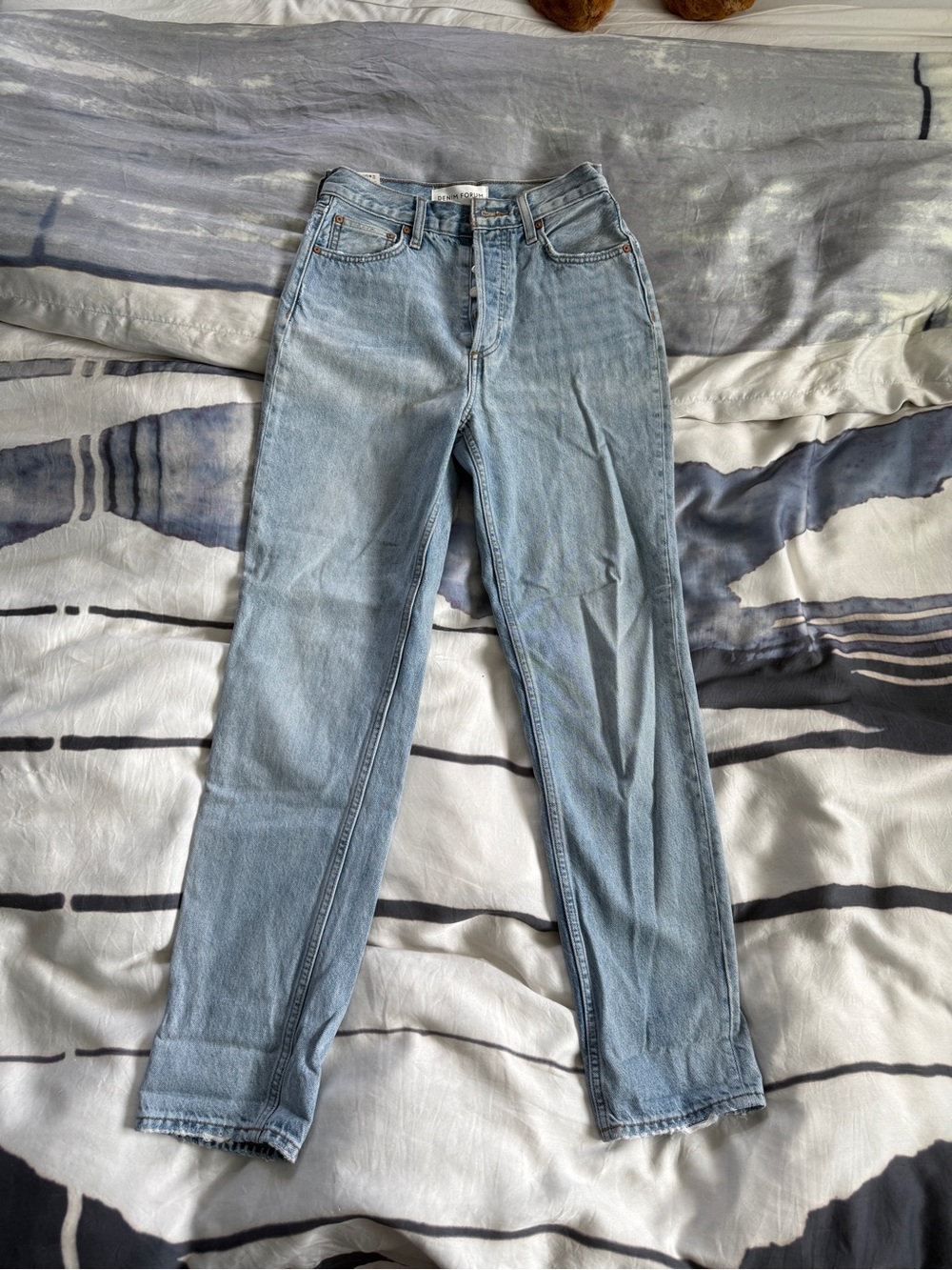 Denim Forum Boyfriend High-Rise Light Blue Jeans